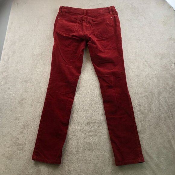 Jessica Simpson Womens Forever Skinny Pants Size 28 Corduroy Slim Straight Red - Picture 2 of 16